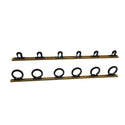 Best custom fishing rod rack system available with a gold track and black rod holders.