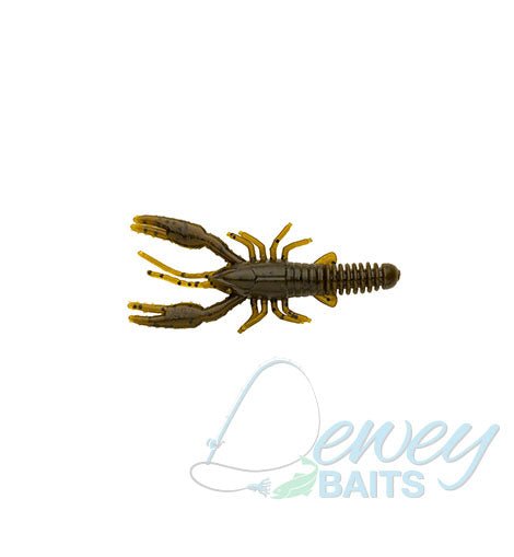 Dewey Creeper Craw Worm - DUBRO Fishing - Green Pumpkin - 1000-314-10