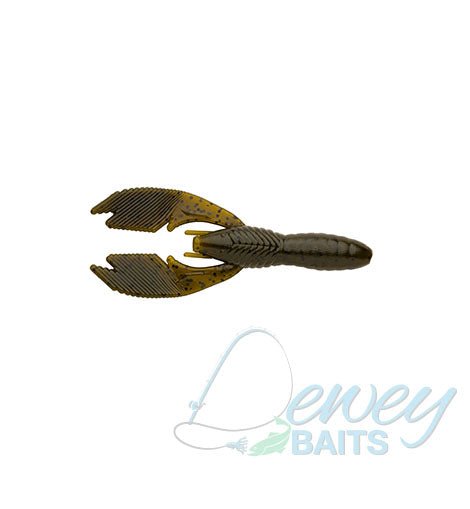 Dewey Chewy Swimming Craw - DUBRO Fishing - Green Pumpkin - 1030-314-6
