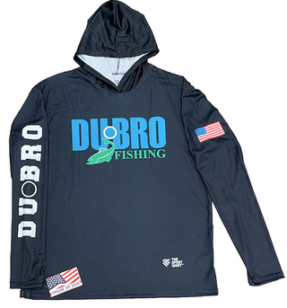 Buy black DUBRO® Fishing Logo Shirt (With Hood)