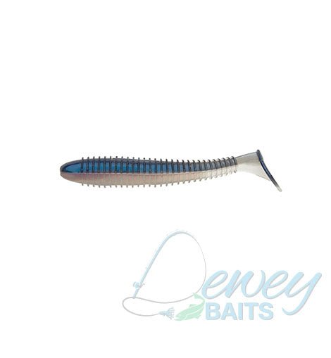 Dewey Tail Dragger Swimbait - DUBRO Fishing - Pro Blue Red - 1040-768-6